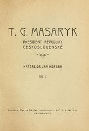 Tapa de T.G. Masaryk, president republiky eskoslovenské
