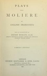 Tapa de Plays from Molière