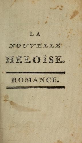 Tapa de La Nouvelle Heloïse