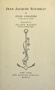 Tapa de Jean Jacques Rousseau