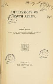 Tapa de Impressions of South Africa
