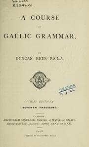 Tapa de A course of Gaelic grammar