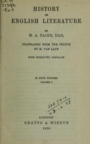 Tapa de History of English literature
