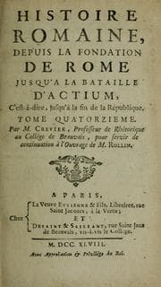 Tapa de Histoire romaine depuis la fondation de Rome jusqu'à la bataille d'Actium