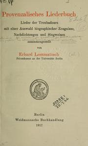 Tapa de Provenzalisches Liederbuch