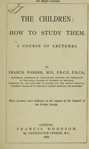 Tapa de The children: how to study them