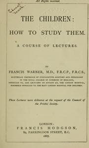 Tapa de The children: how to study them