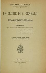 Tapa de Le glorie di S. Gennaro, vita, monumenti miracolo