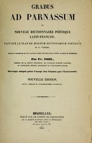 Tapa de Gradus ad Parnassum, ou, Nouveau dictionnaire poétique latin-français fait sur le plan du Magnum Dictionarium Poeticum du P. Vanière