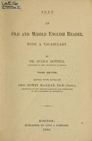 Tapa de An Old and Middle English reader