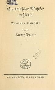 Tapa de Ein deutscher Musiker in Paris, Novellen und Aufsätze