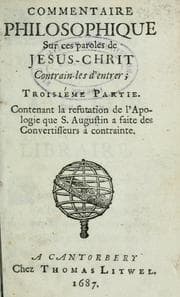 Tapa de Commentaire philosophique sur ces paroles de Jésus-Chrit contrain-les d'entrer