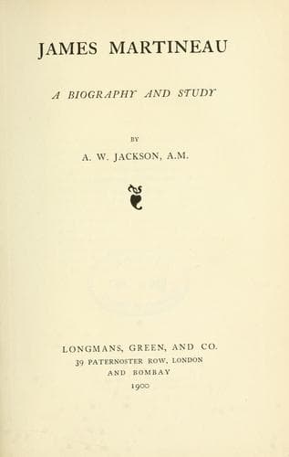 Tapa de James Martineau