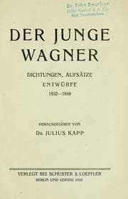 Tapa de Der junge Wagner