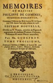 Tapa de Mémoires de Messire de Comines--