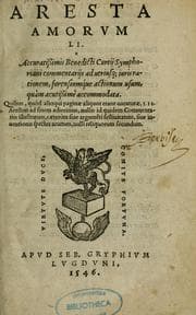 Tapa de Aresta amorum