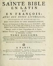 Tapa de Sainte Bible en latin et en françois