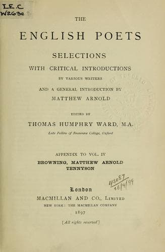 Tapa de The English poets