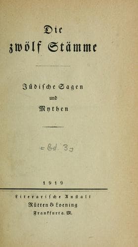 Tapa de Die Sagen der Juden