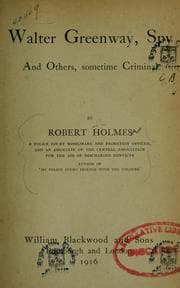 Tapa de Walter Greenway, spy and others, sometime criminal