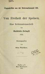 Tapa de Von Freiheit der Speisen, eine Reformationsschrift, 1522