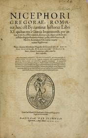 Tapa de Byzantinae historiae Libri XI