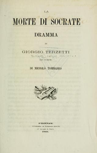 Tapa de La morte di Socrate