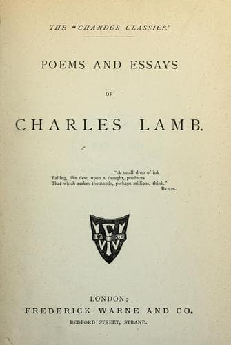 Tapa de Poem and essays