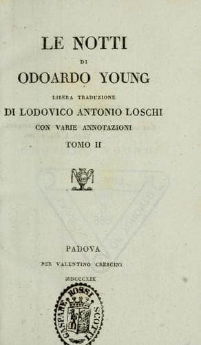 Tapa de Opere di Odoardo Young