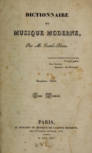 Tapa de Dictionnaire de musique moderne