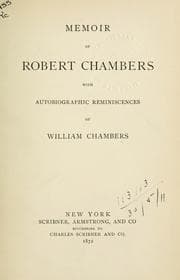 Tapa de Memoir of Robert Chambers