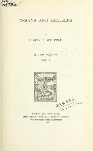 Tapa de Essays and reviews