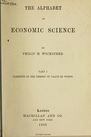 Tapa de Alphabet of economic science