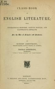 Tapa de Class-book of English literature