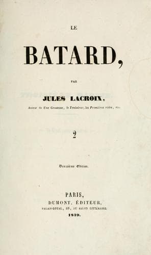 Tapa de Le bâtard