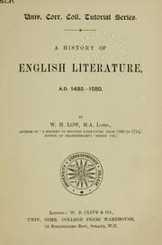 Tapa de A history of English literature