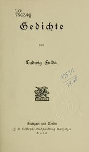 Tapa de Gedichte