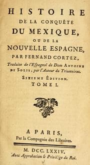 Tapa de Histoire de la conquête du Mexique