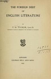 Tapa de The foreign debt of English literature