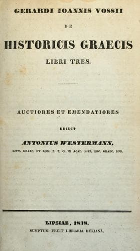 Tapa de De historicis graecis libri tres