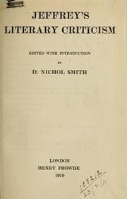 Tapa de Literary criticism