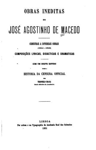 Tapa de Obras ineditas