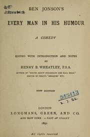 Tapa de Every man in his humour