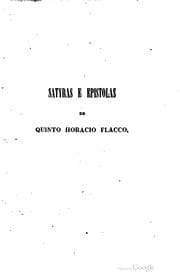 Tapa de Satyras e Epistolas de Quinto Horacio Flacco