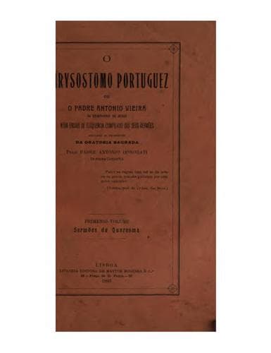 Tapa de O Chrysostomo portuguez