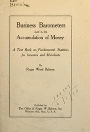 Tapa de Business barometers used in the accumulation of money