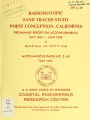Tapa de Radioisotopic sand tracer study, Point Conception, California : preliminary report on accomplishments, July 1966 - June 1968