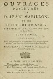 Tapa de Ouvrages posthumes de D. Jean Mabillon et de D. Thierri Ruinart, bénédictins de la congrégation de Saint Maur