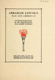 Tapa de Abraham Lincoln, man and American