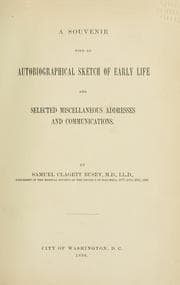 Tapa de A souvenir with an autobiographical sketch of early life and selected miscellaneous addresses and communications